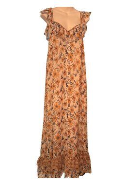 Max Studio Cream Floral Maxi Dress